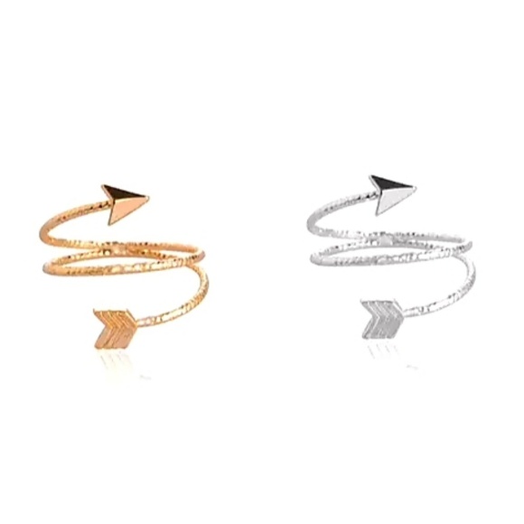 🔥2 for $15🔥 Double Wrap Arrow Silver Ring - Picture 2 of 7